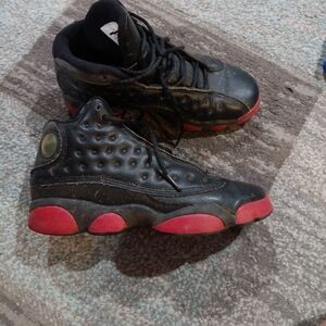 Jordan Black and Red Sneakers with Chunky Silhouette